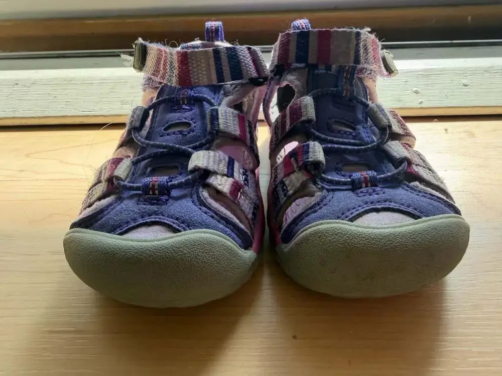 Keen Seacamp II CNX Toddler Girls Water Sandals Purple Striped